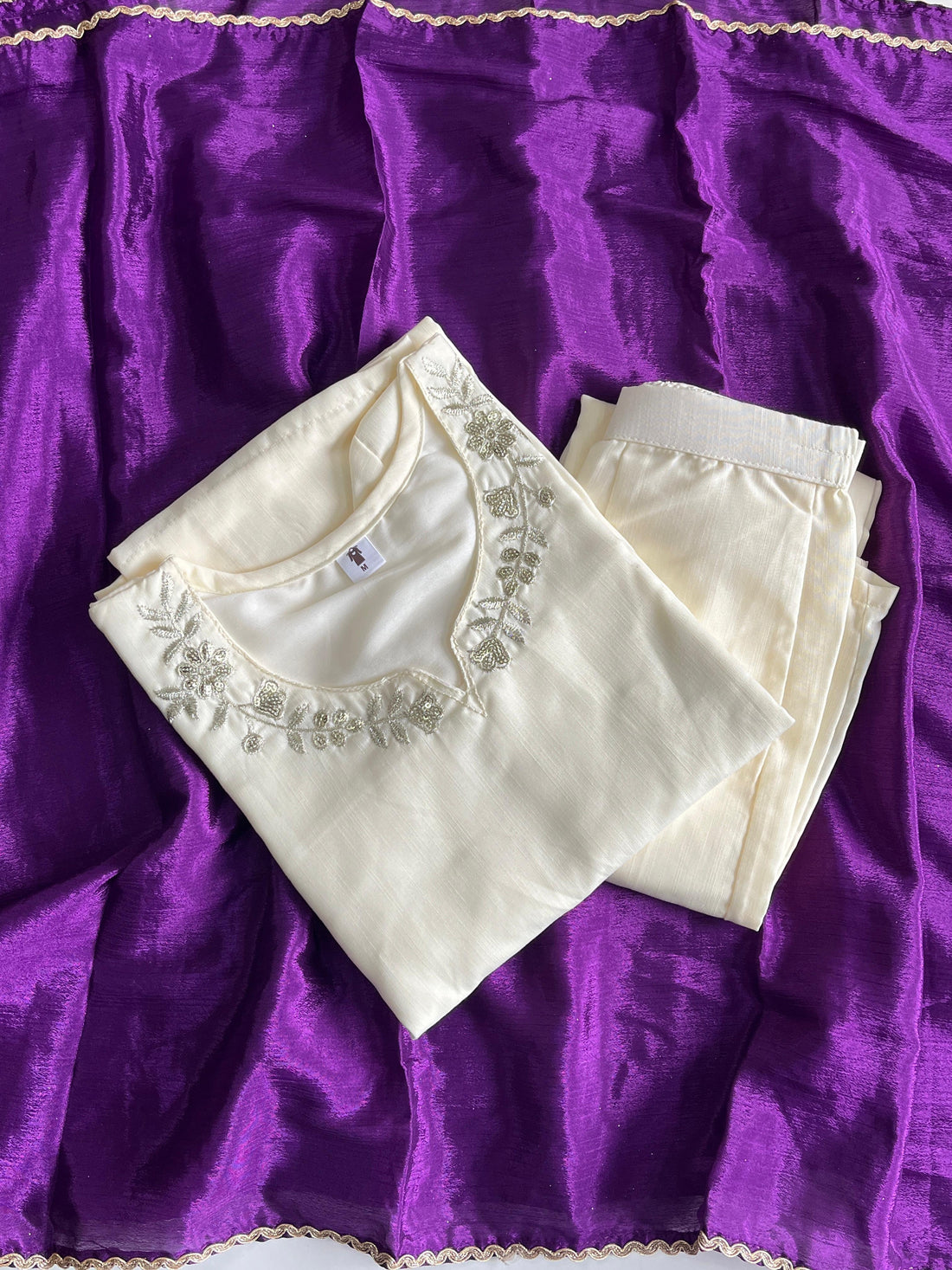 Embroidery work kurti sets