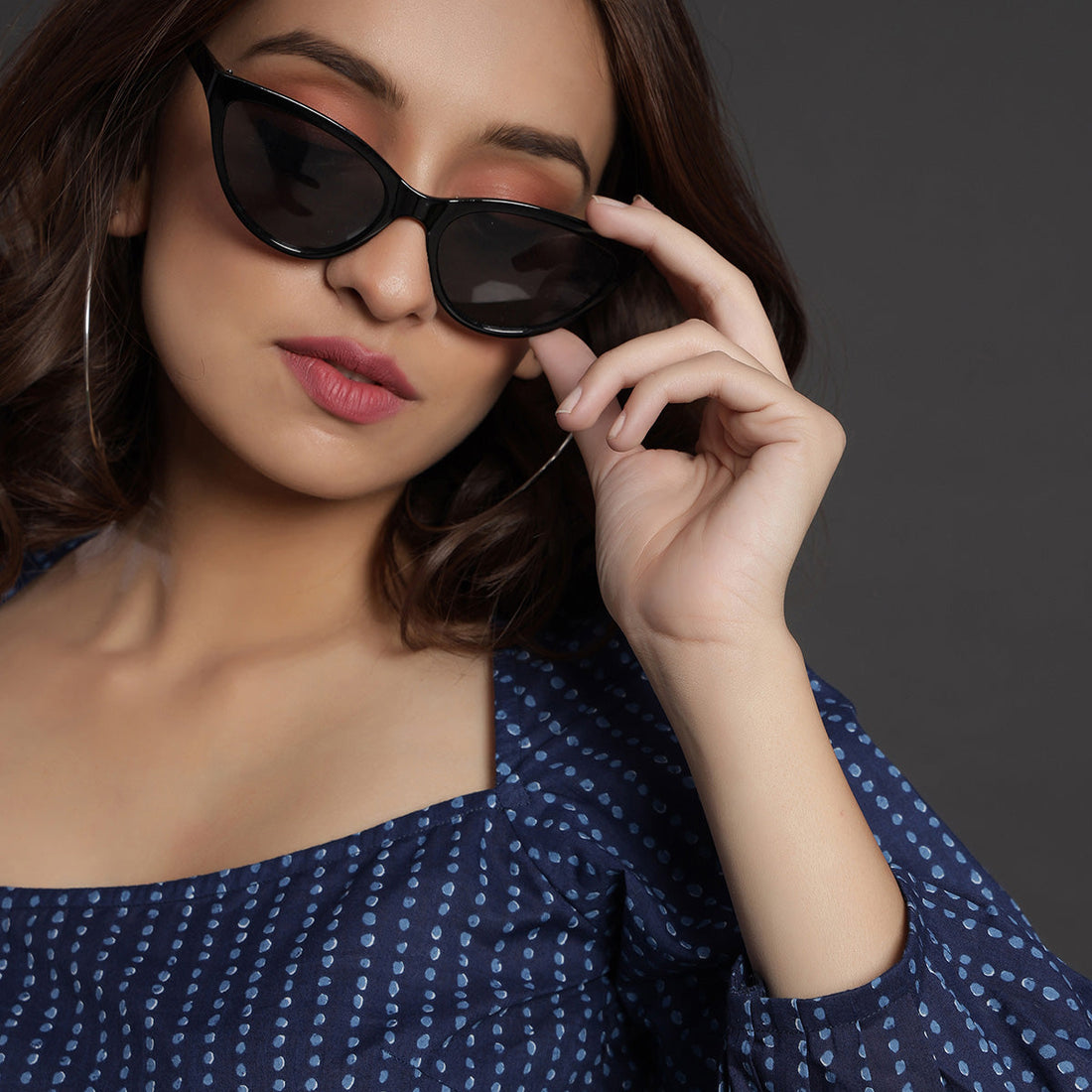 Polka Dots on Blue Cotton Co-ord Set