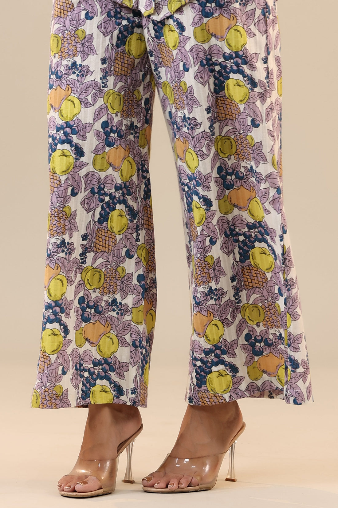 Lemon Pansy Cotton Collared Co-ord Set