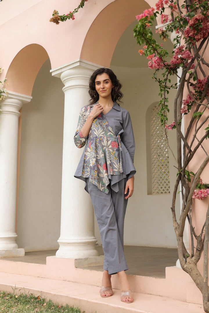 Stone Flower Cotton Co-ord Set