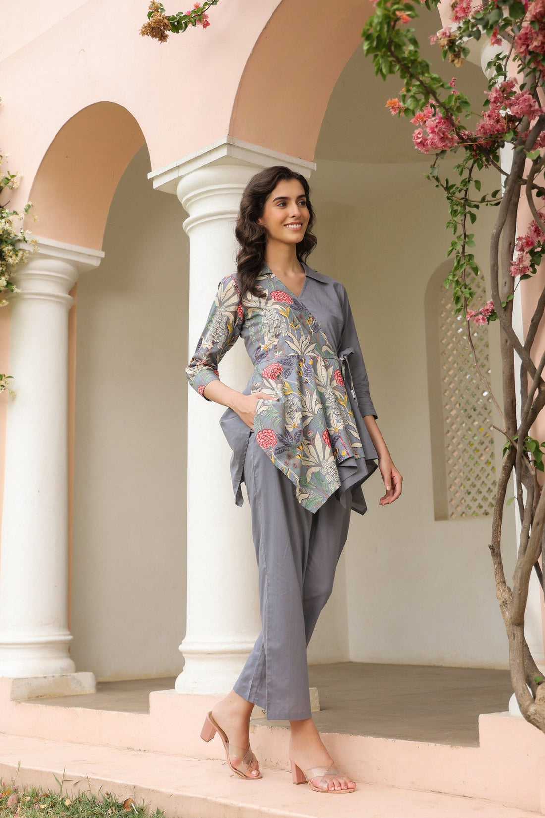 Stone Flower Cotton Co-ord Set