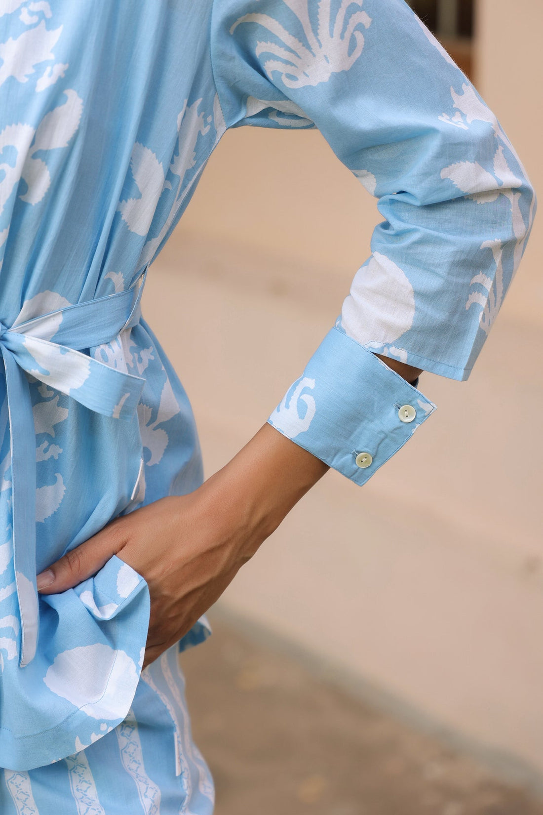 Sky & Stripes Cotton Co-ord Set