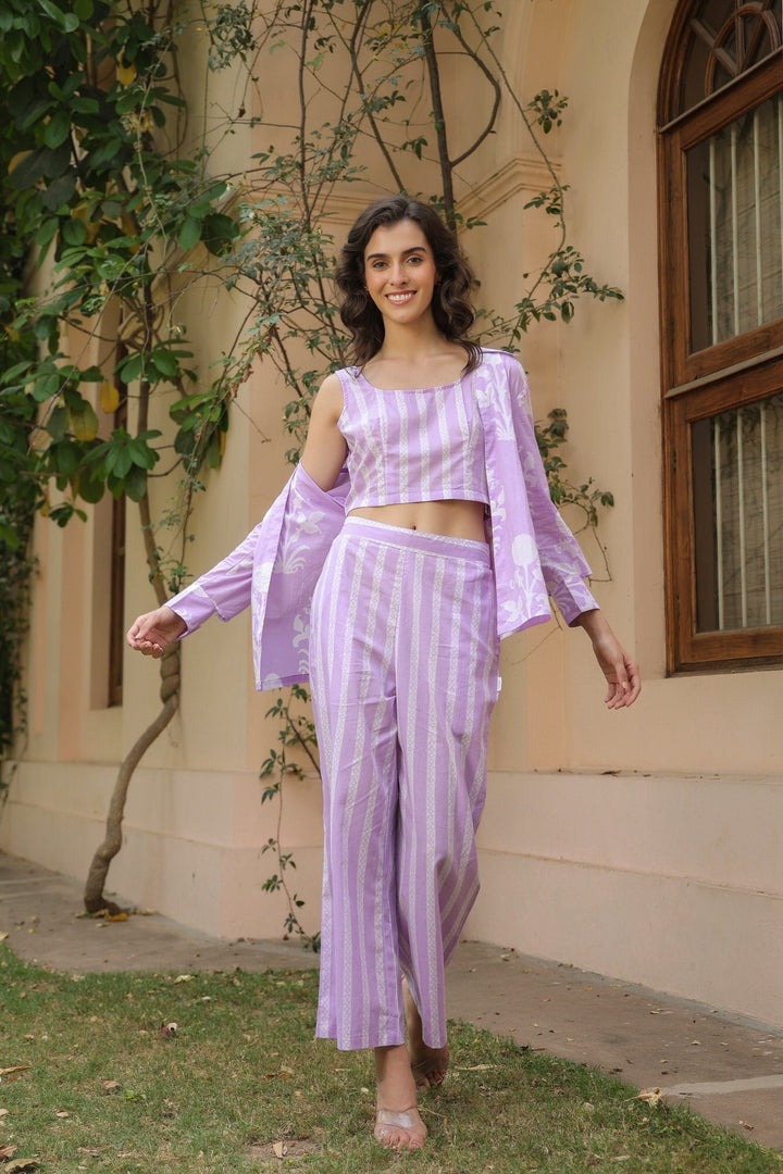 Lilac Labyrinth Cotton Co-ord Set