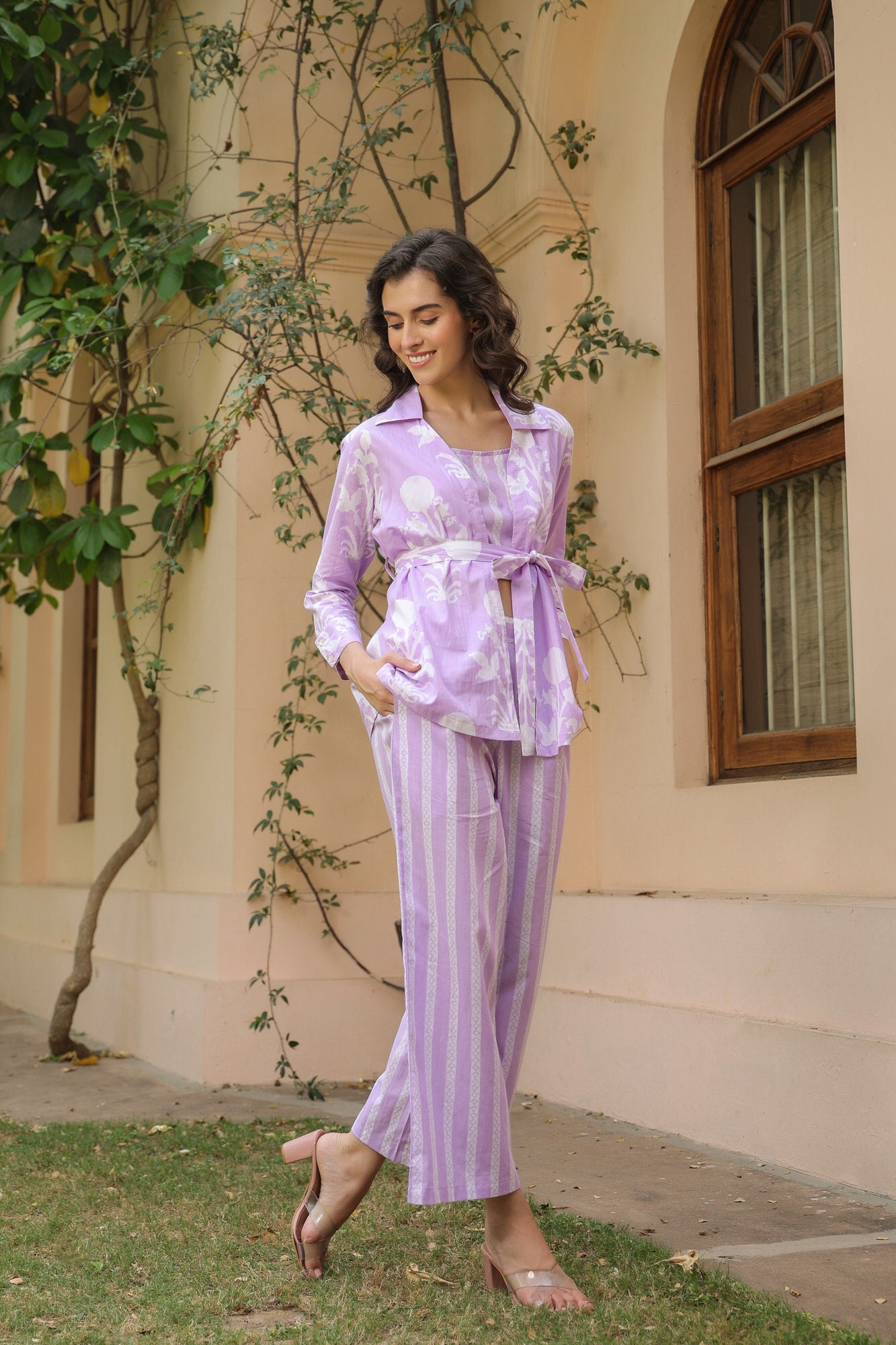 Lilac Labyrinth Cotton Co-ord Set