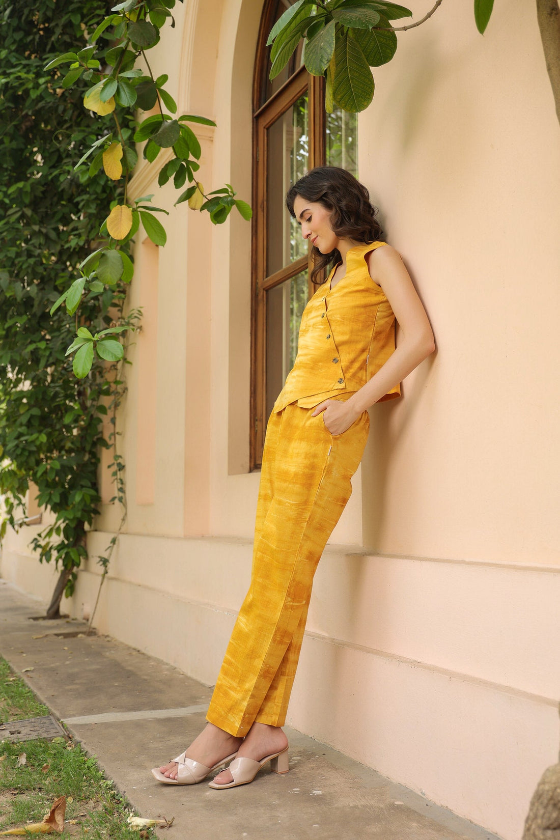 Mellow Yellow Vest Cotton Co-ord Set