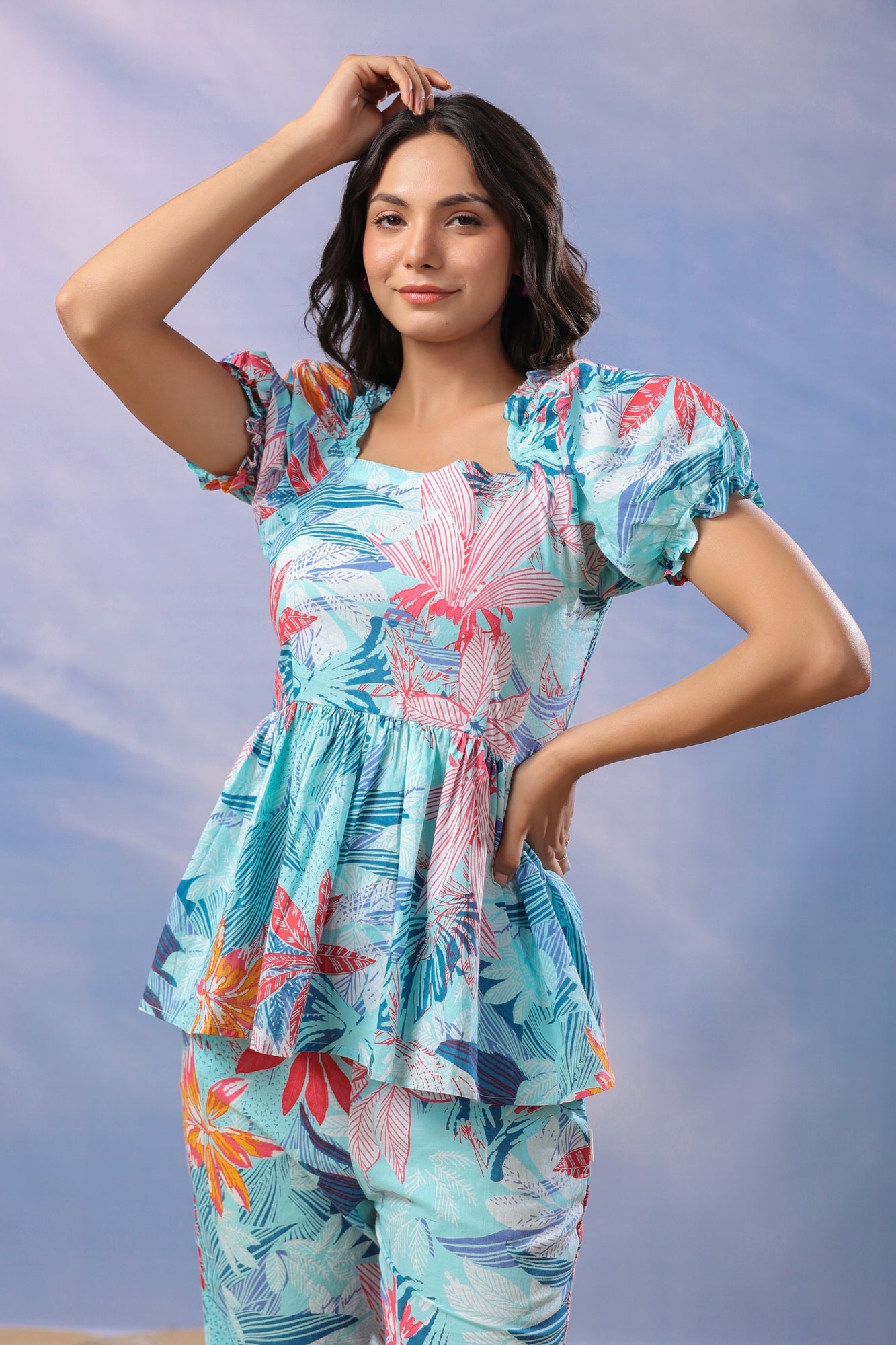 Sky Garden Cotton Co-ord Set