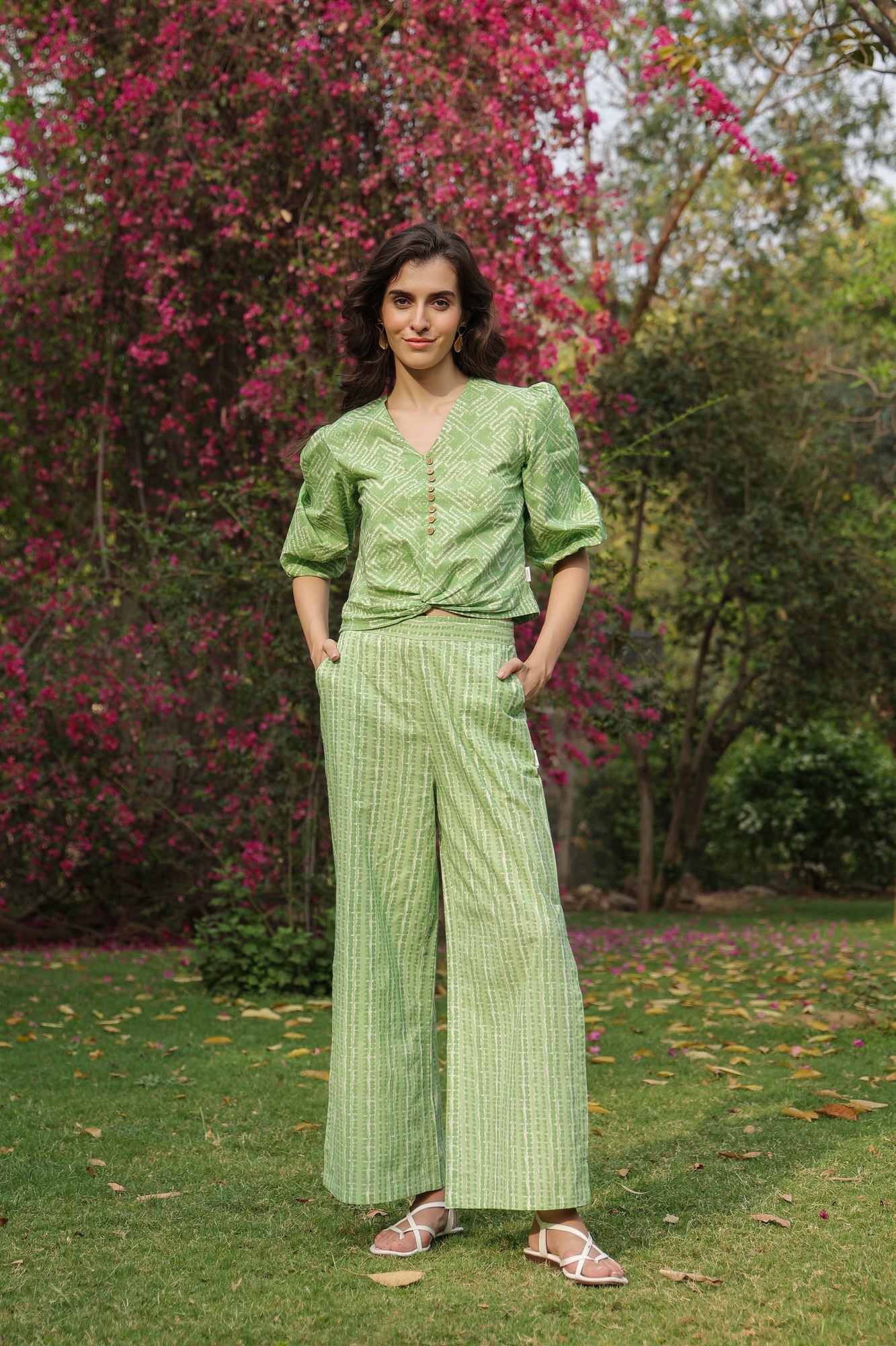 Pista Verde Cotton Co-ord Set
