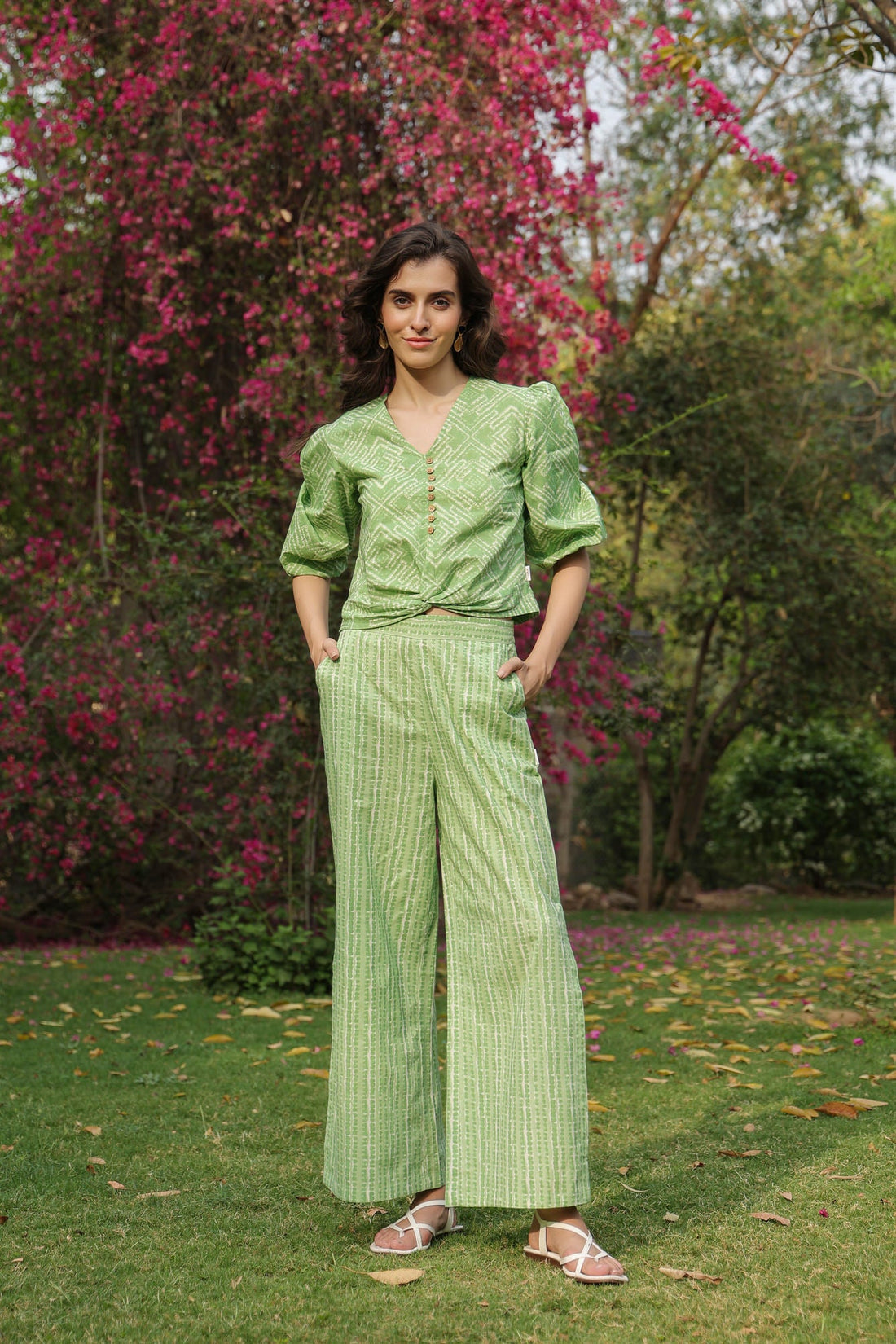Pista Verde Cotton Co-ord Set