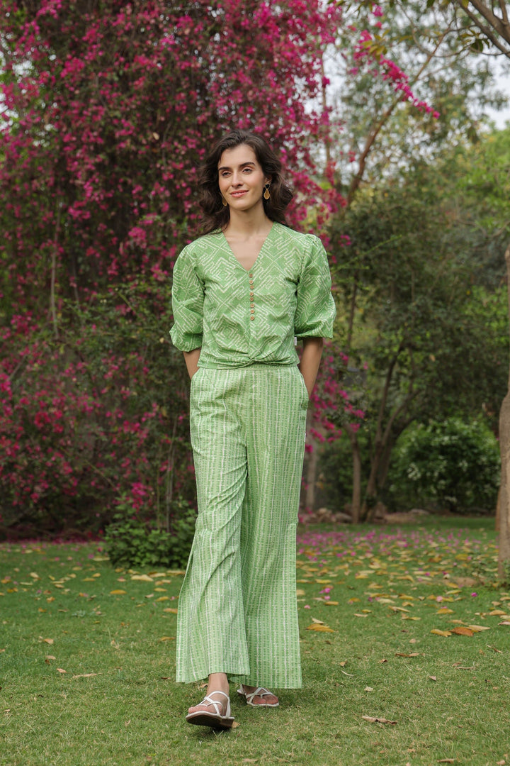 Pista Verde Cotton Co-ord Set