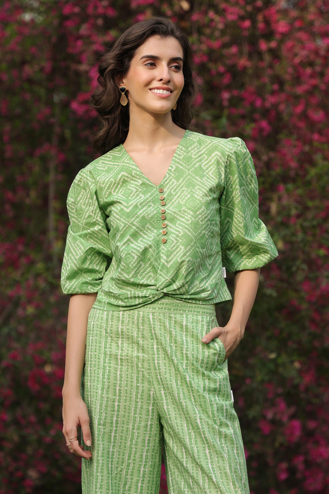 Pista Verde Cotton Co-ord Set