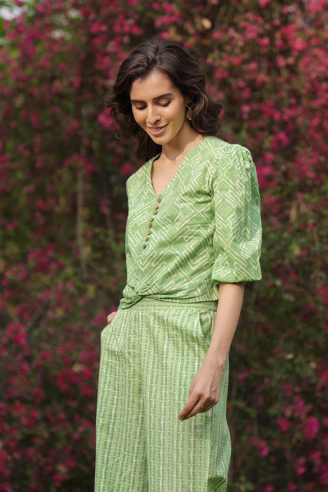 Pista Verde Cotton Co-ord Set