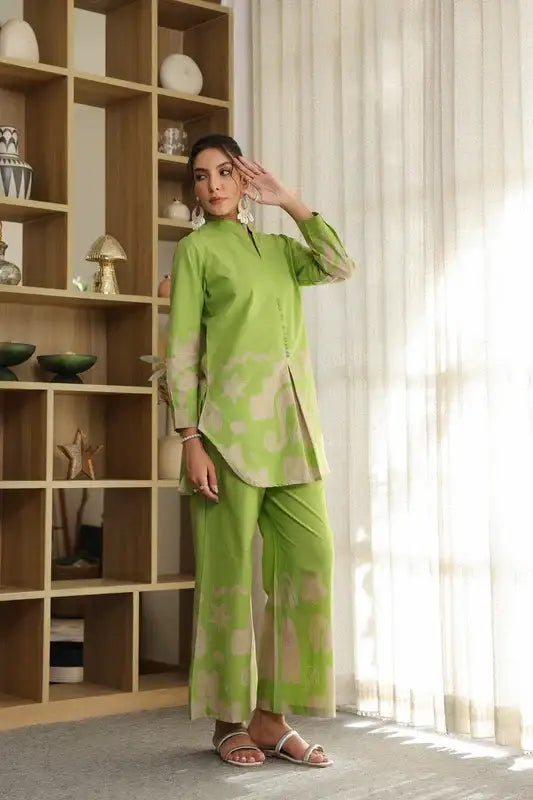 Lush Lime Oasis Green Cotton Co-ord Set