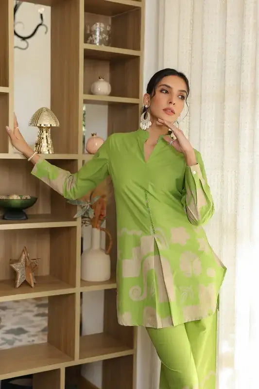 Lush Lime Oasis Green Cotton Co-ord Set