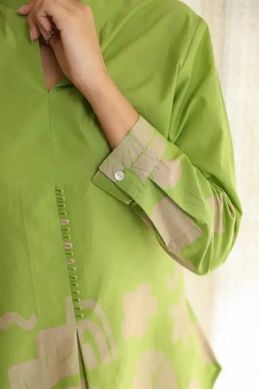 Lush Lime Oasis Green Cotton Co-ord Set