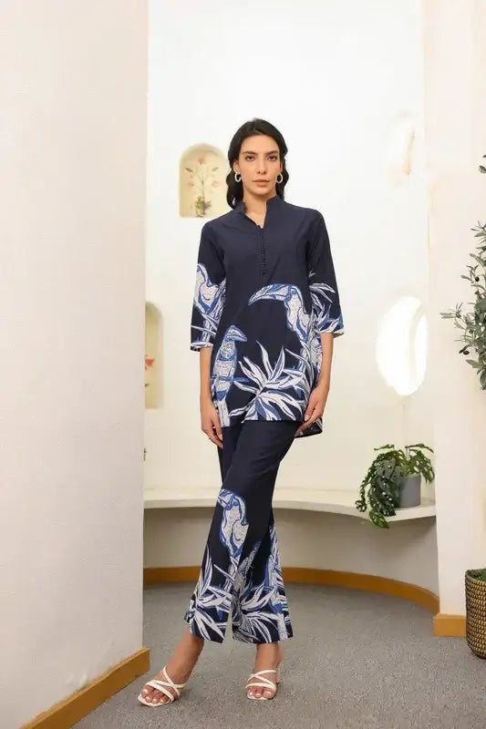 Nature’s Indigo Canvas Cotton Co-ord Set