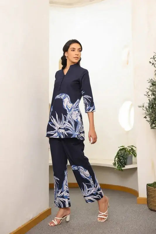 Nature’s Indigo Canvas Cotton Co-ord Set