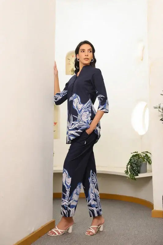 Nature’s Indigo Canvas Cotton Co-ord Set