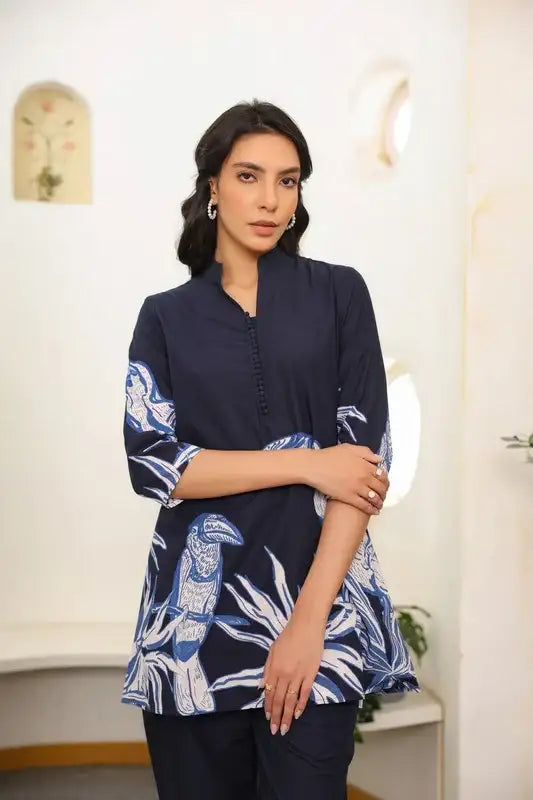 Nature’s Indigo Canvas Cotton Co-ord Set