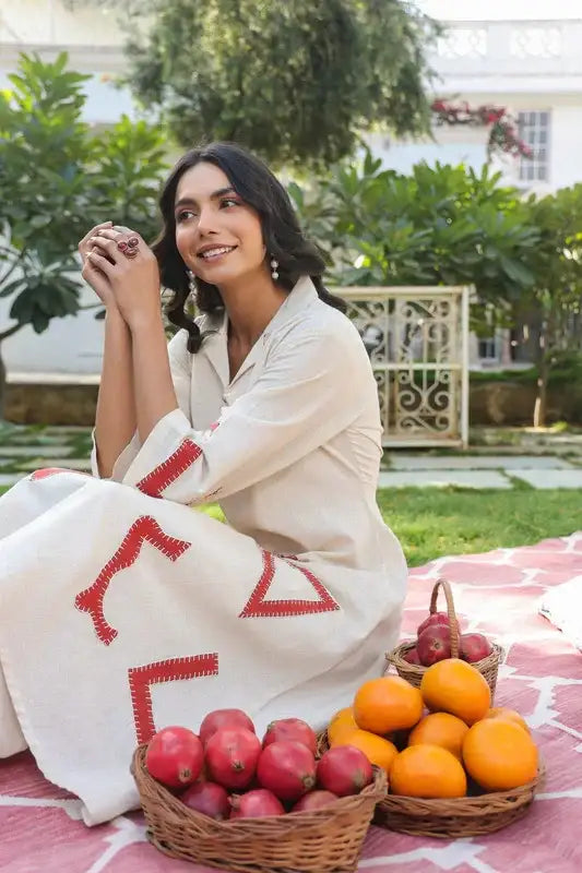 Botanical Outline Cotton Flex Co-ord Set