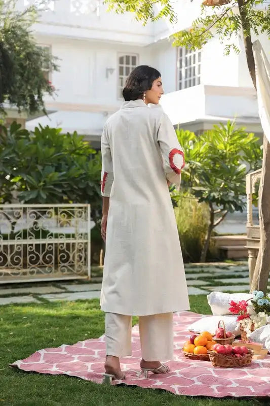 Botanical Outline Cotton Flex Co-ord Set