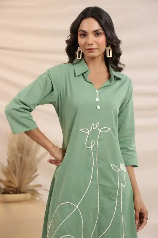 Pista Line Pattern Cotton Co-ord Set