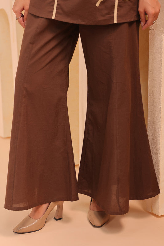 Coffee Chic Flamingo Pattern Cotton Co-ord Set