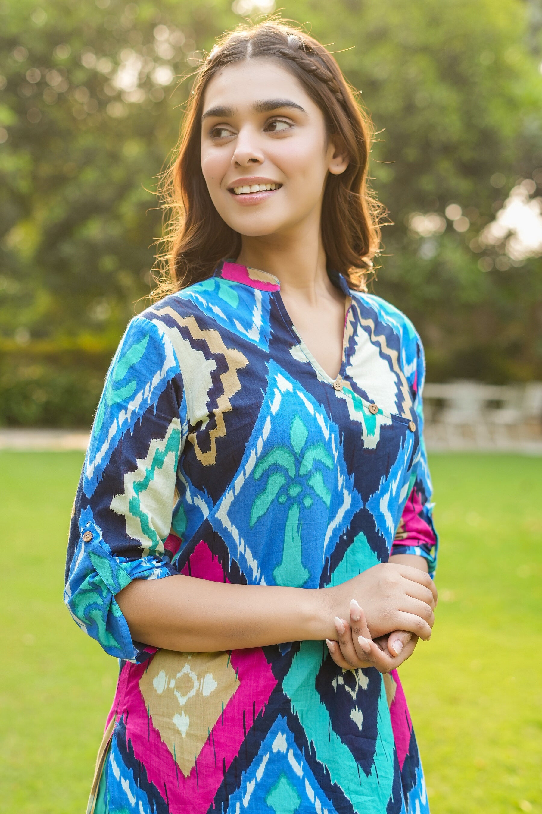 Grecian Geometric Cotton Co-ord Set