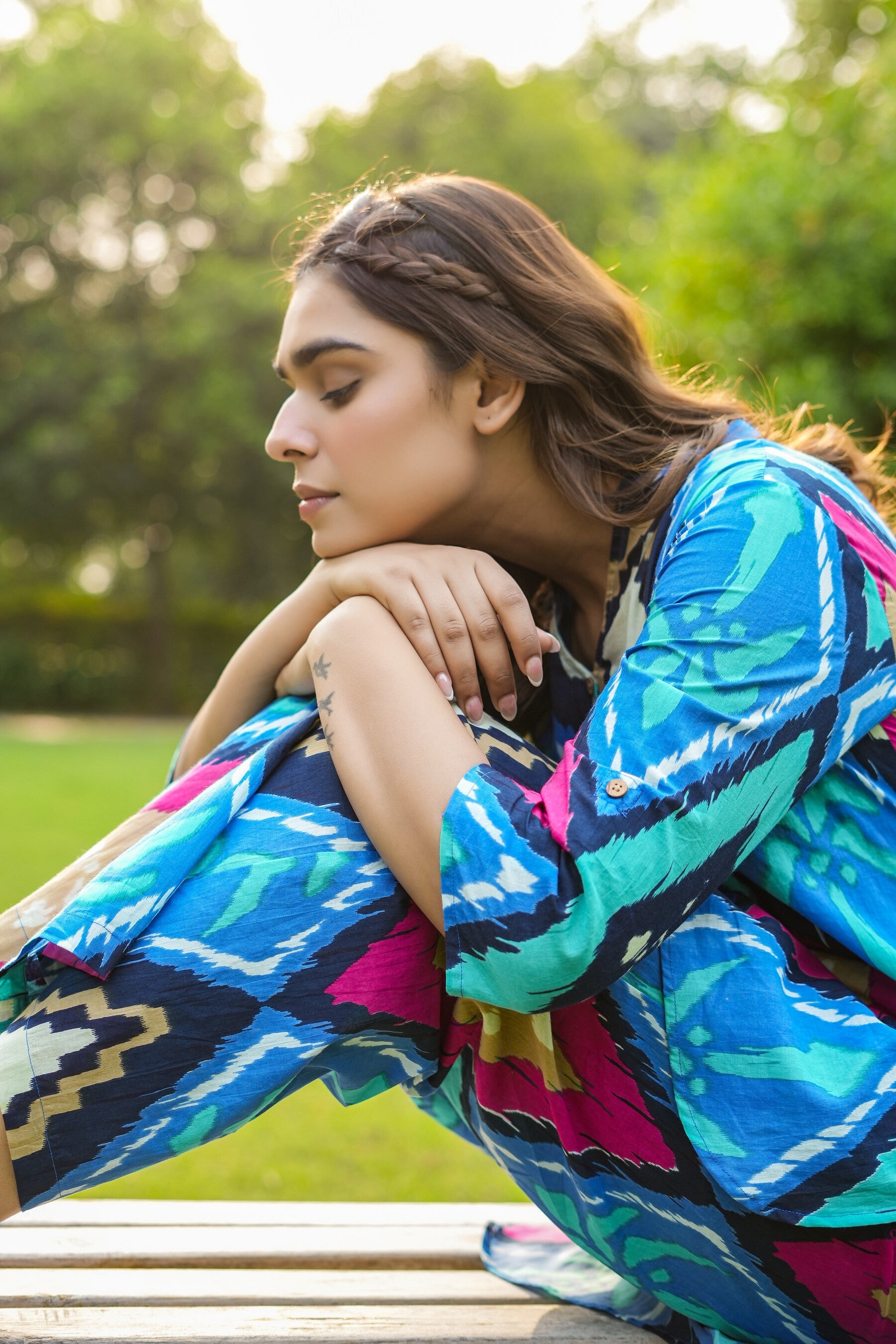 Grecian Geometric Cotton Co-ord Set