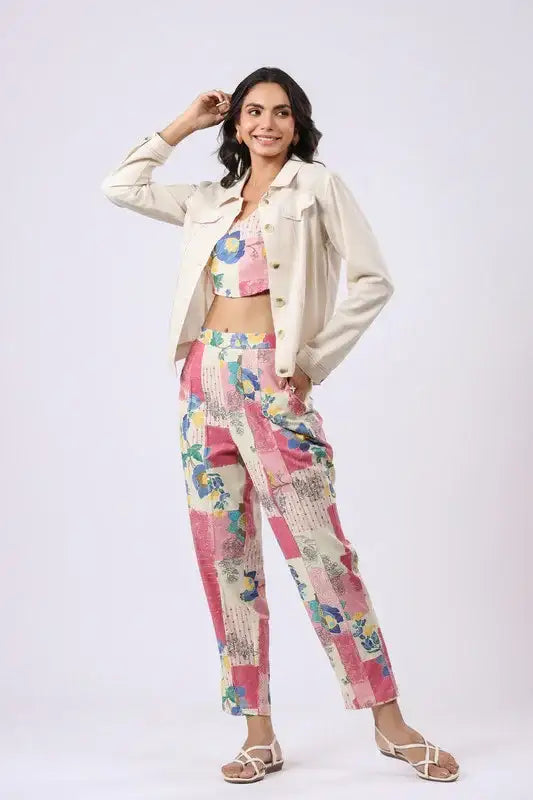 Pattern Pop Cotton Flex Three Piece Set