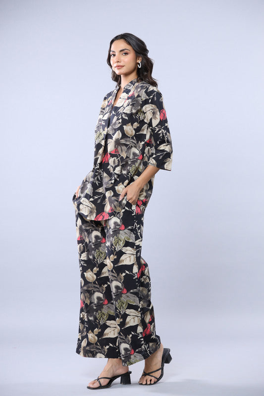 Autumn Whisper Cotton  Multicoloured Printed Co-ord Set