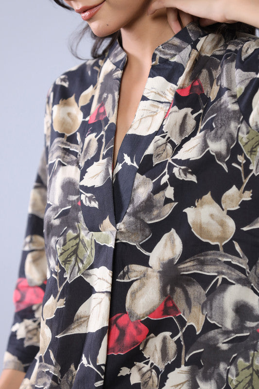 Autumn Whisper Cotton  Multicoloured Printed Co-ord Set