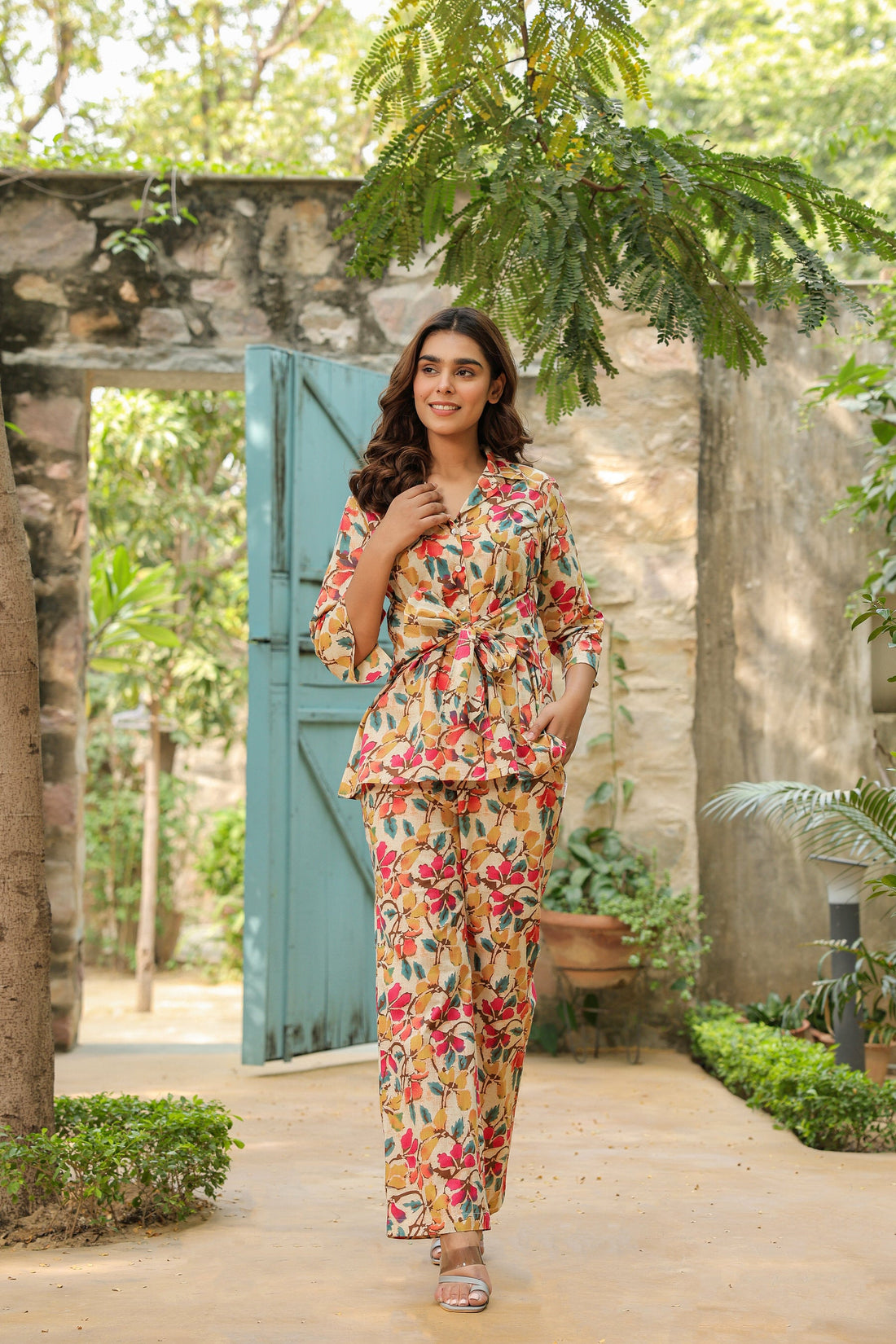 Renaissance Floral Cotton  Co-ord Set