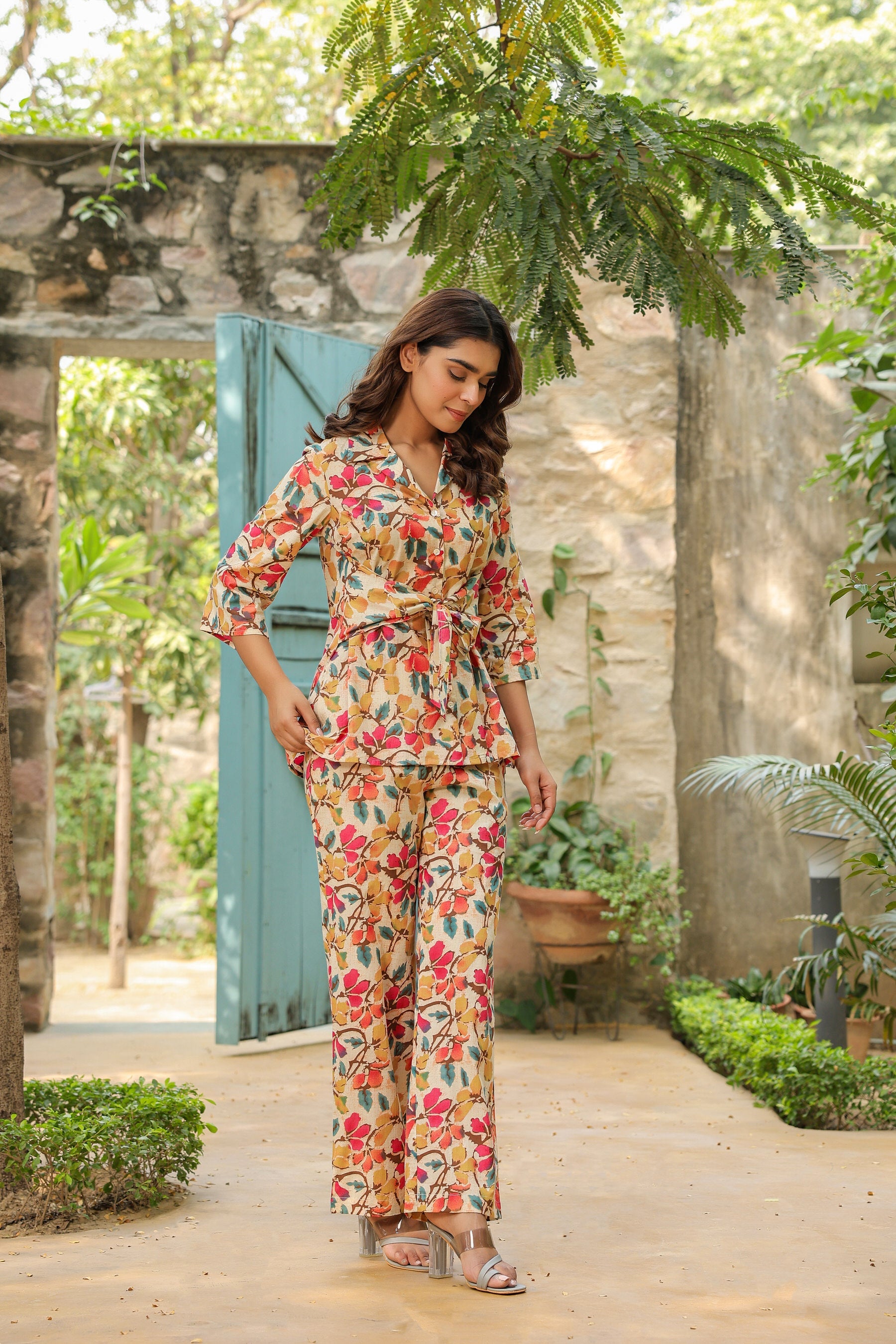 Renaissance Floral Cotton  Co-ord Set