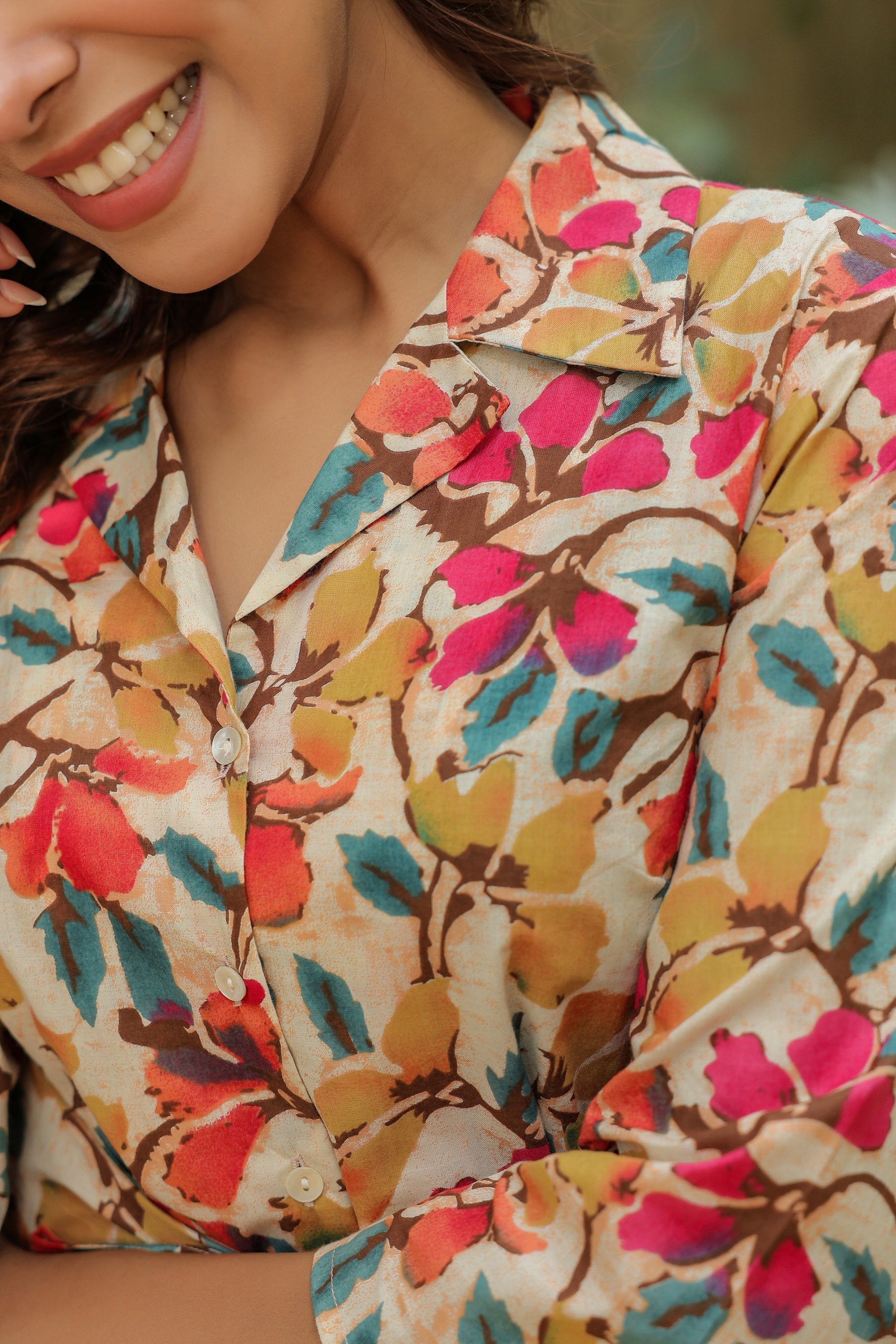 Renaissance Floral Cotton  Co-ord Set