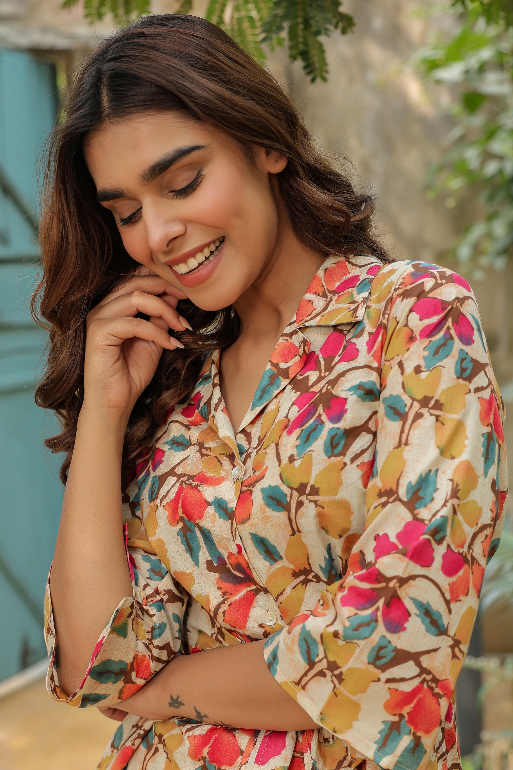 Renaissance Floral Cotton  Co-ord Set