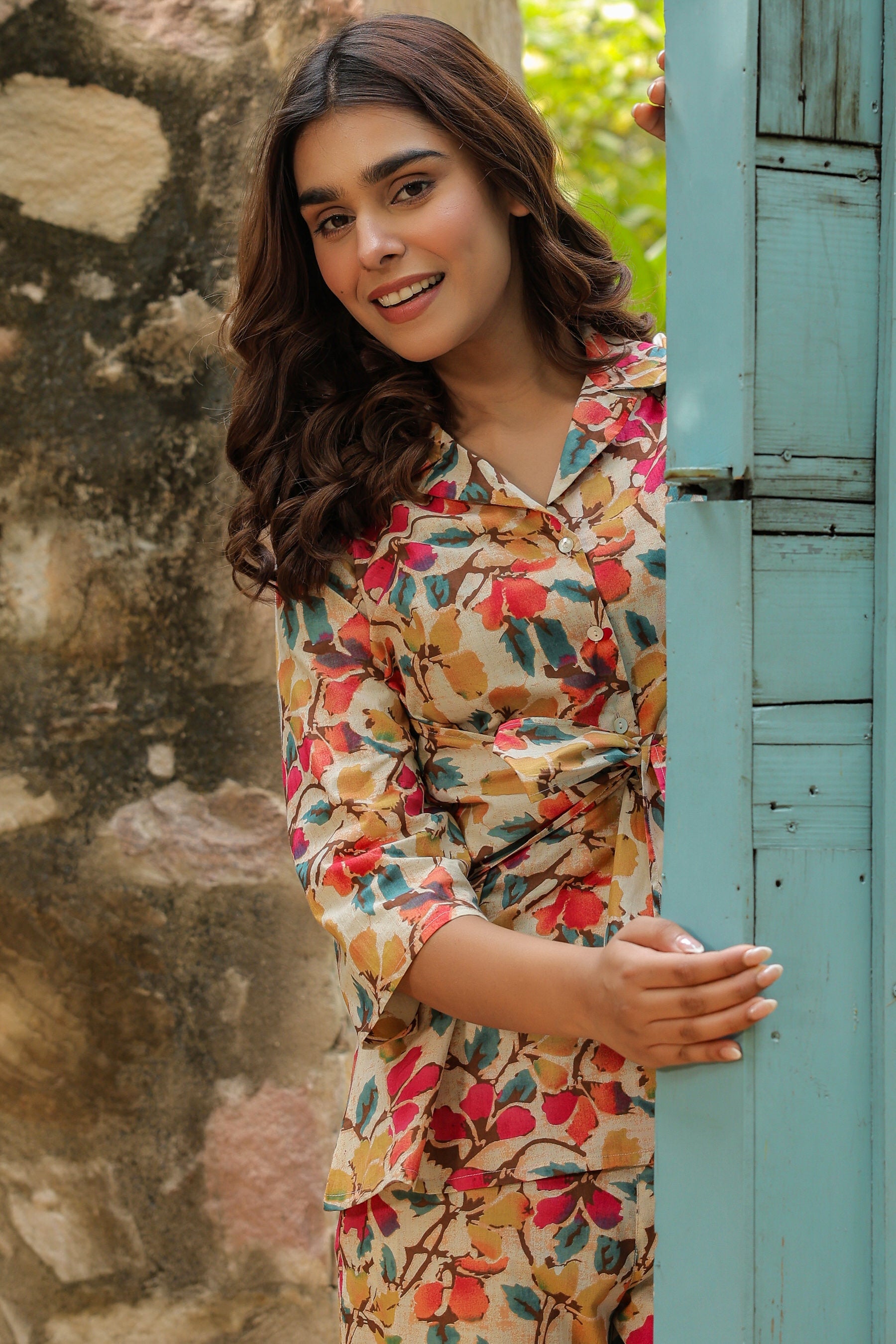 Renaissance Floral Cotton  Co-ord Set