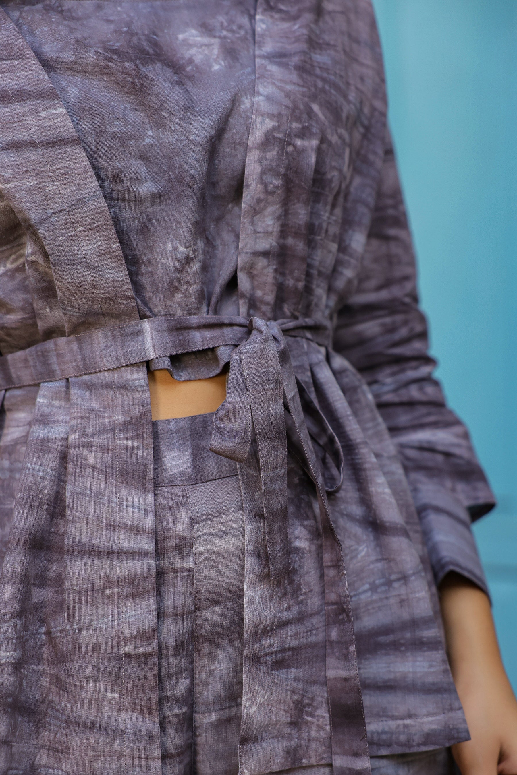 Charcoal Grey Three Piece Cotton Co-ord Set