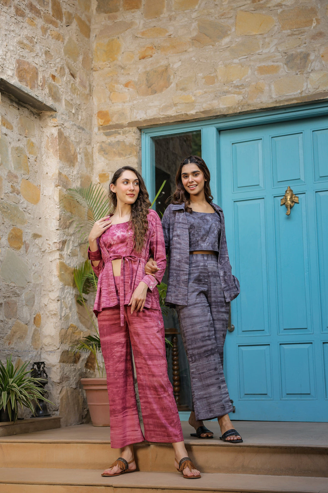 Charcoal Grey Three Piece Cotton Co-ord Set