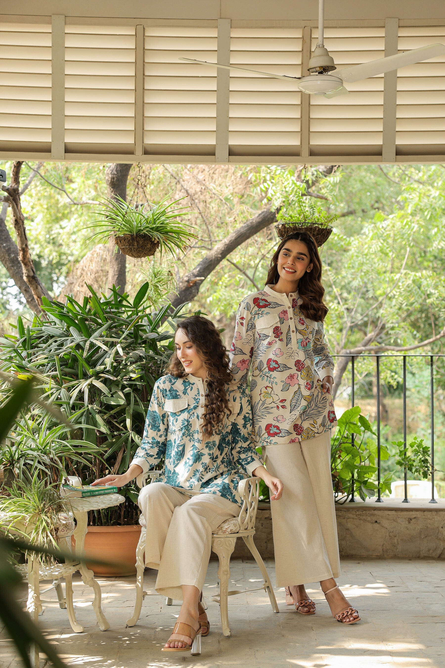 Opulent Ecru Cotton Flex Co-ord Set