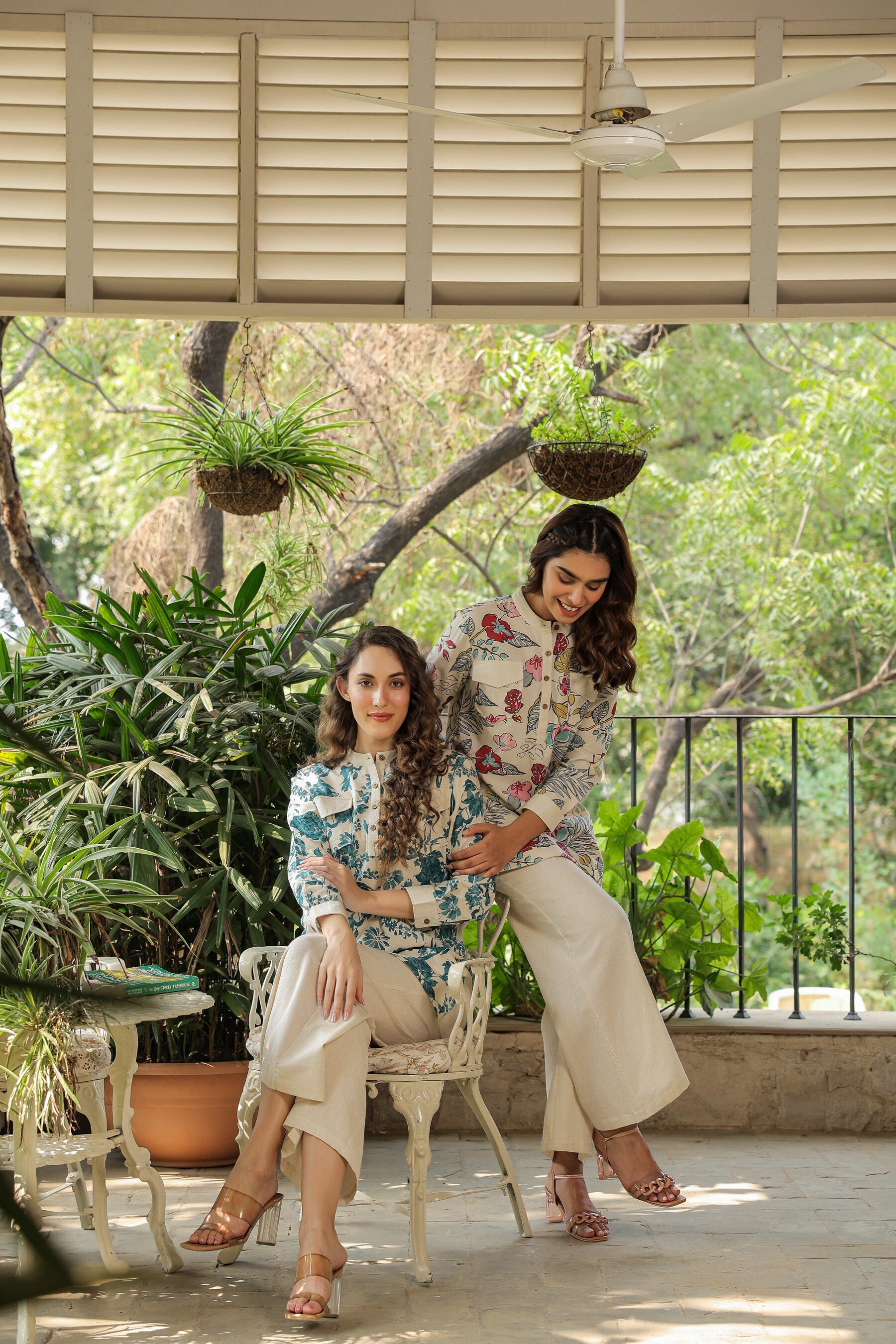 Opulent Ecru Cotton Flex Co-ord Set