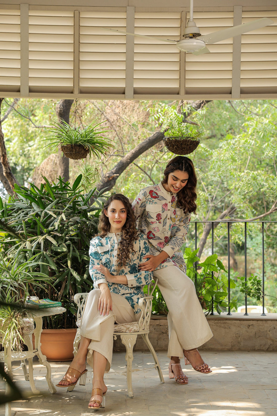 Opulent Ecru Cotton Flex Co-ord Set