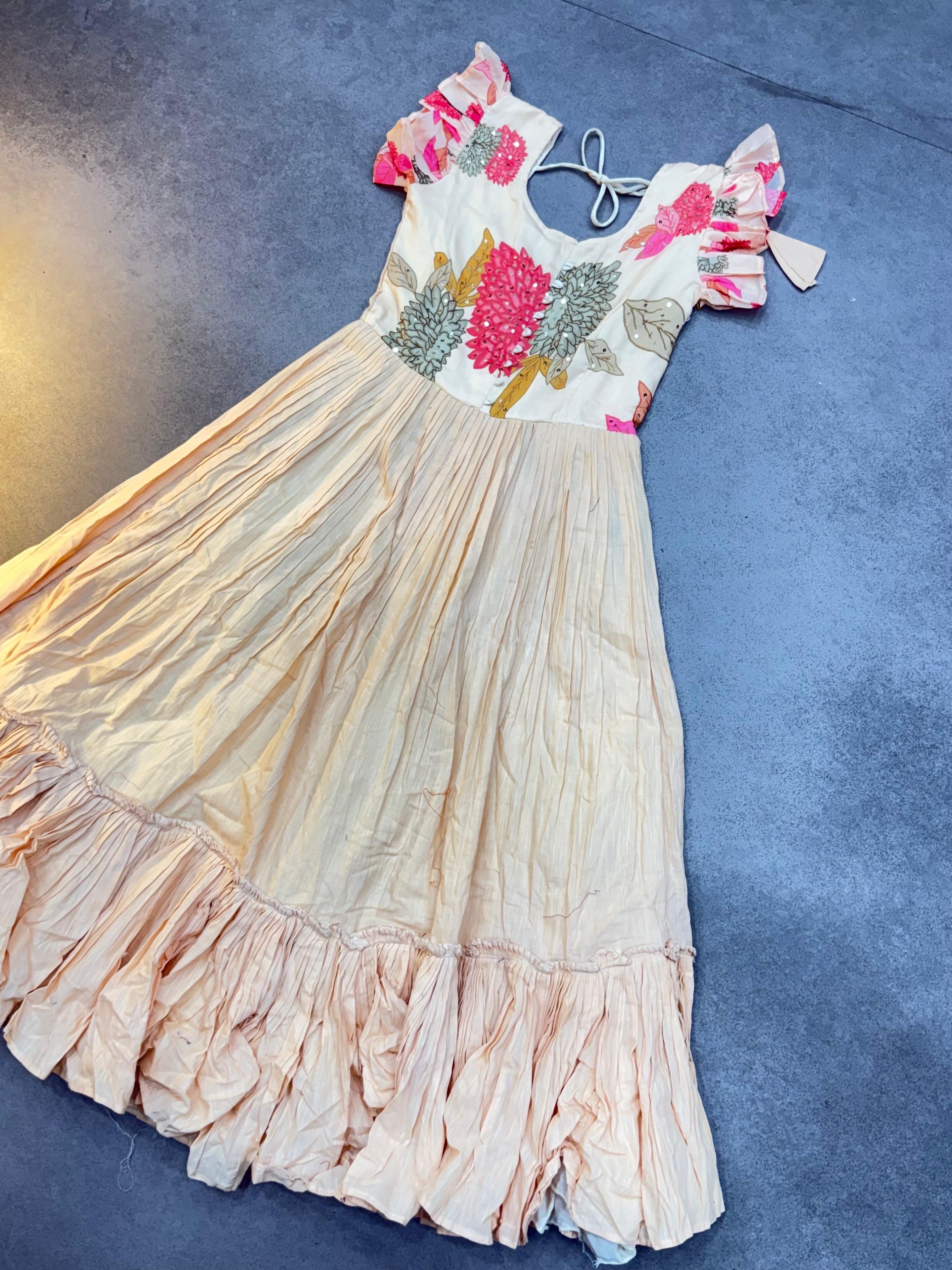 Cafe Gowns Party Mull mull Cotton