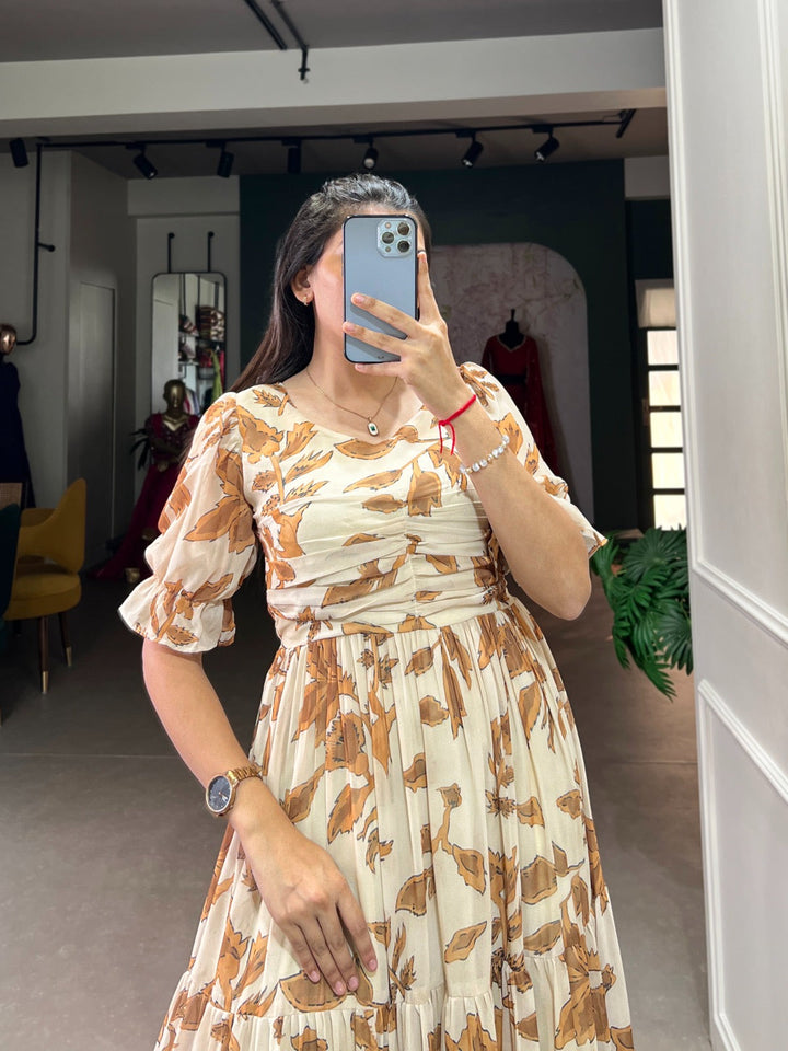 Georgette Long Cafe Gowns