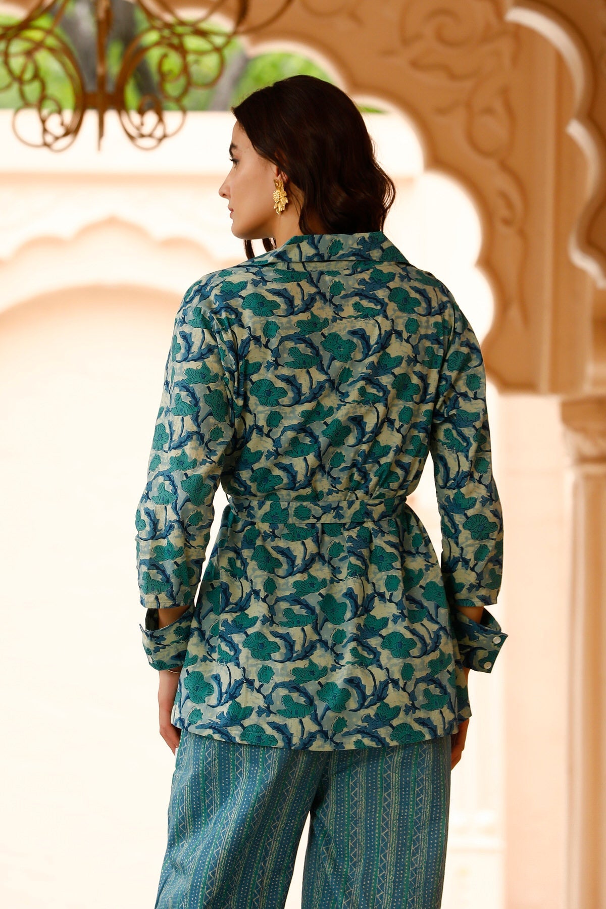 Summer Lovin Teal Cotton Three piece Co-ord Set