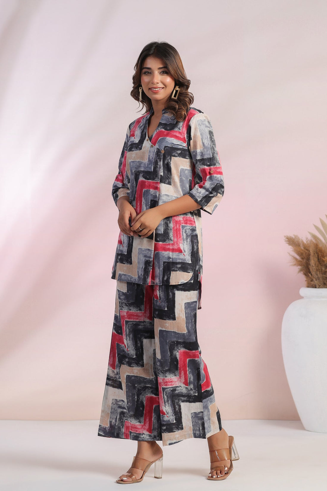 Whimsical Zigzags Cotton Co-ord Set