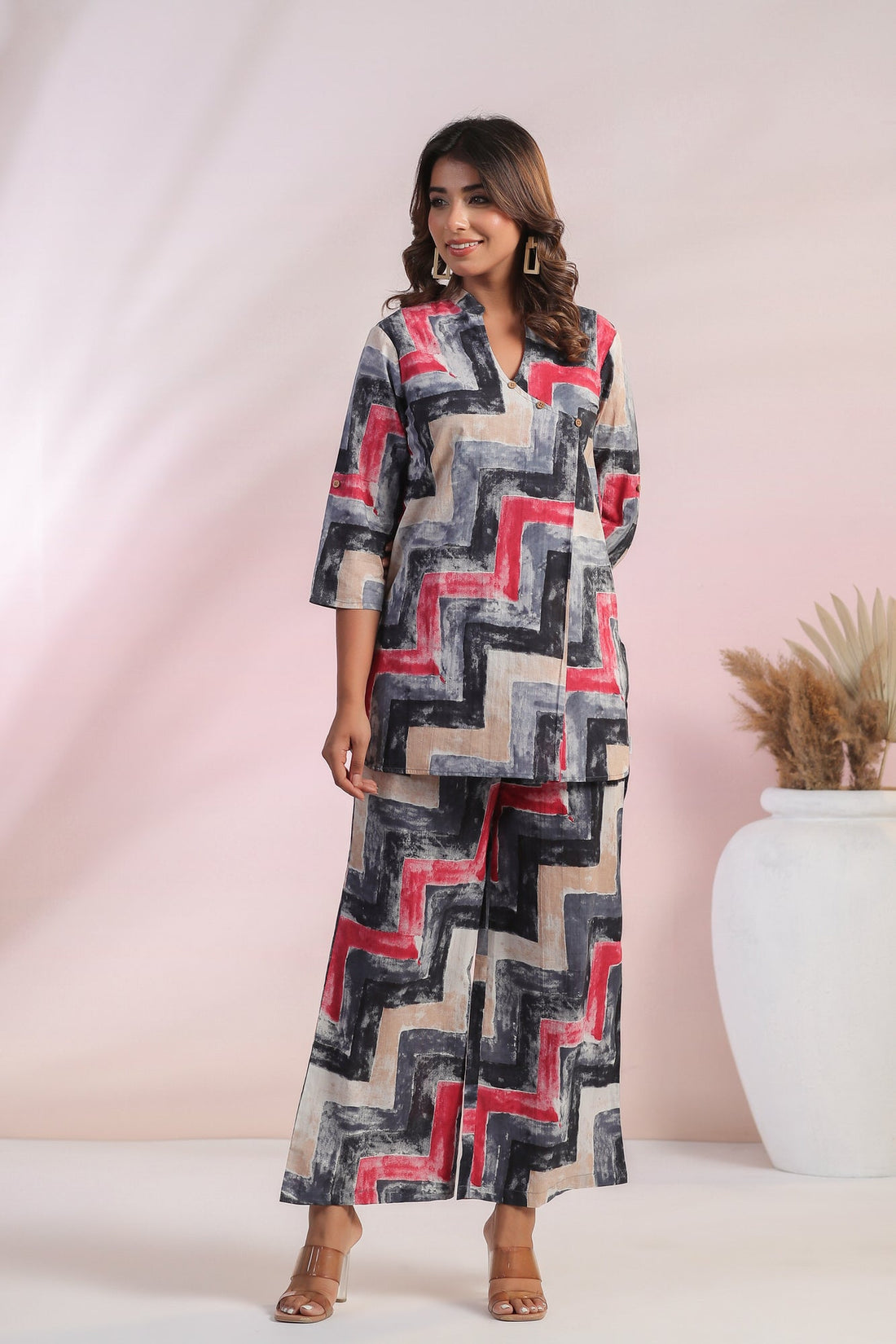 Whimsical Zigzags Cotton Co-ord Set