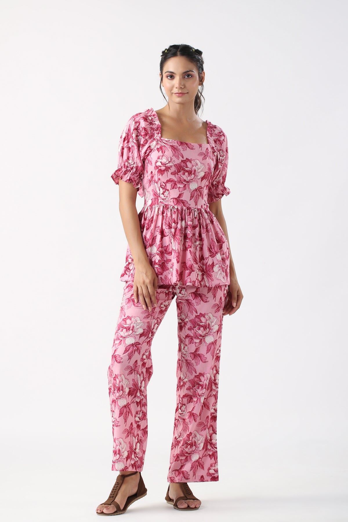 Radiant Petals Cotton Co-ord set