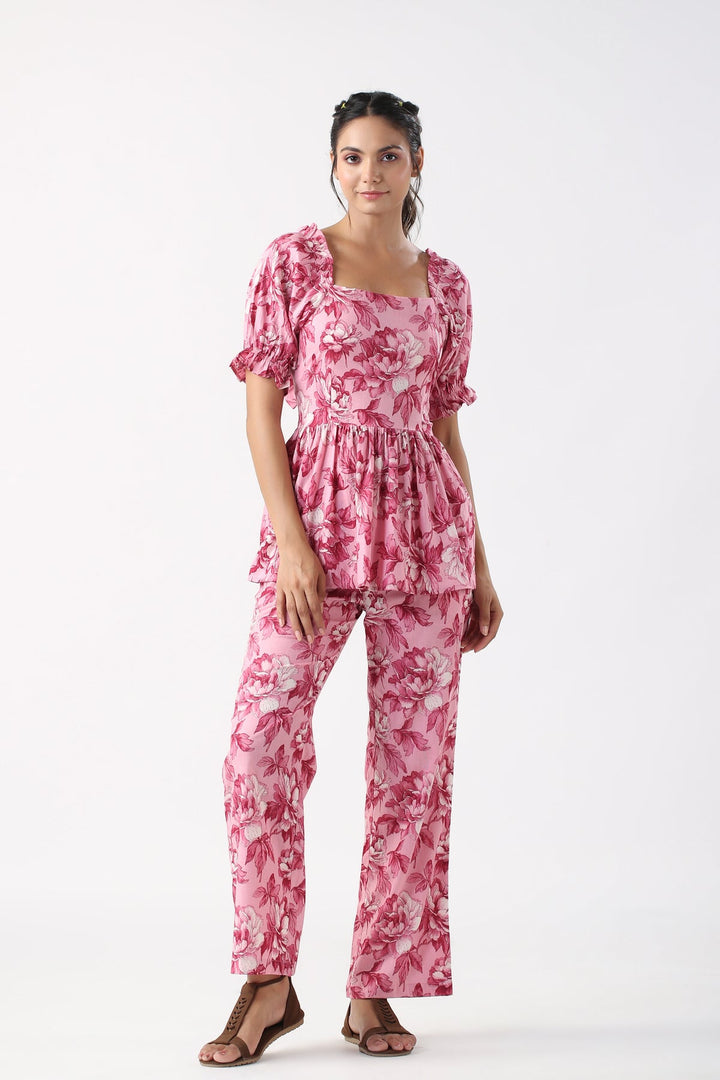 Radiant Petals Cotton Co-ord set