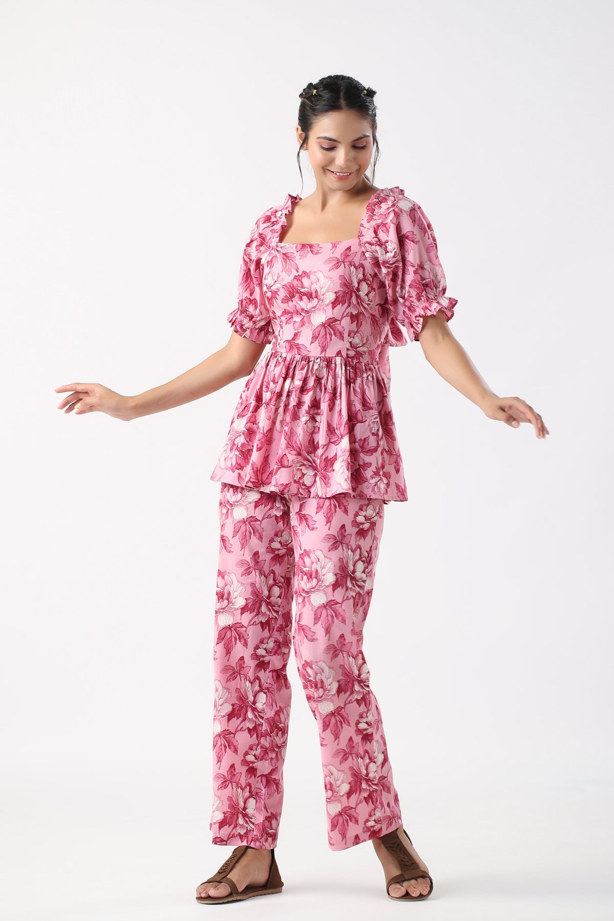 Radiant Petals Cotton Co-ord set