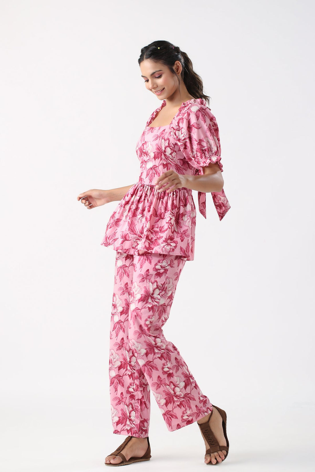 Radiant Petals Cotton Co-ord set